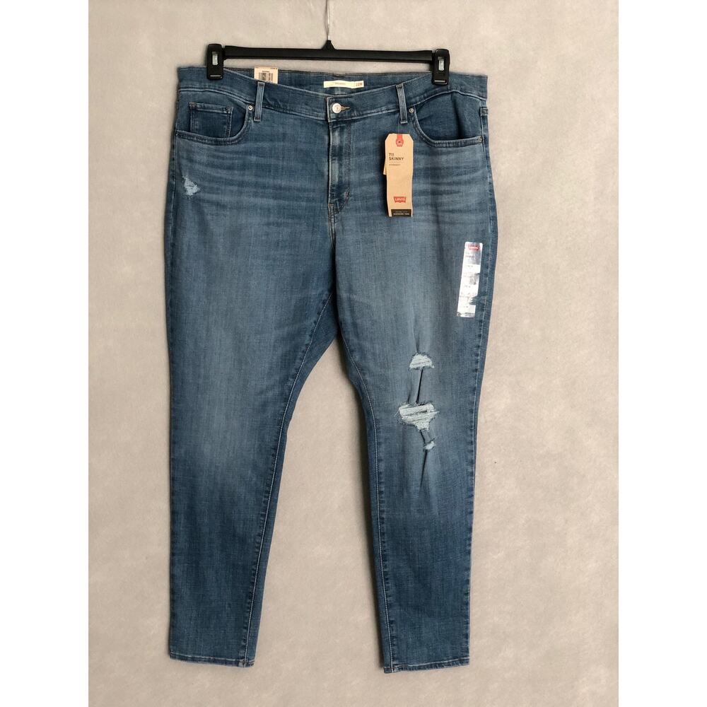 Levi’s Mid-Rise Jeans Women’s Size 22W 711 Skinny NEW